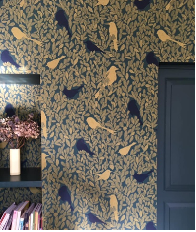 tapet gaben cu albastru 