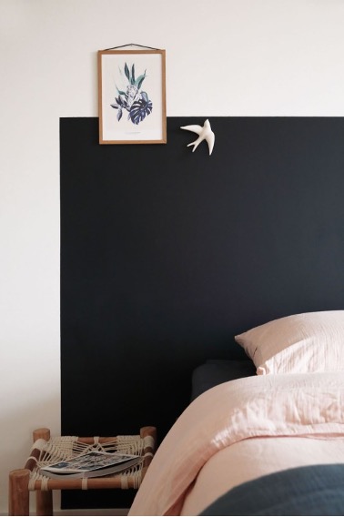 tablie dormitor vopsita negru