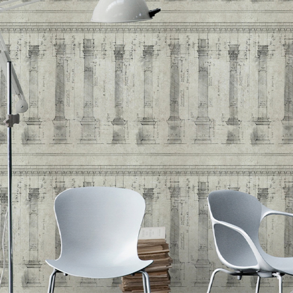 COLONNADE Sand Premium Wallpaper