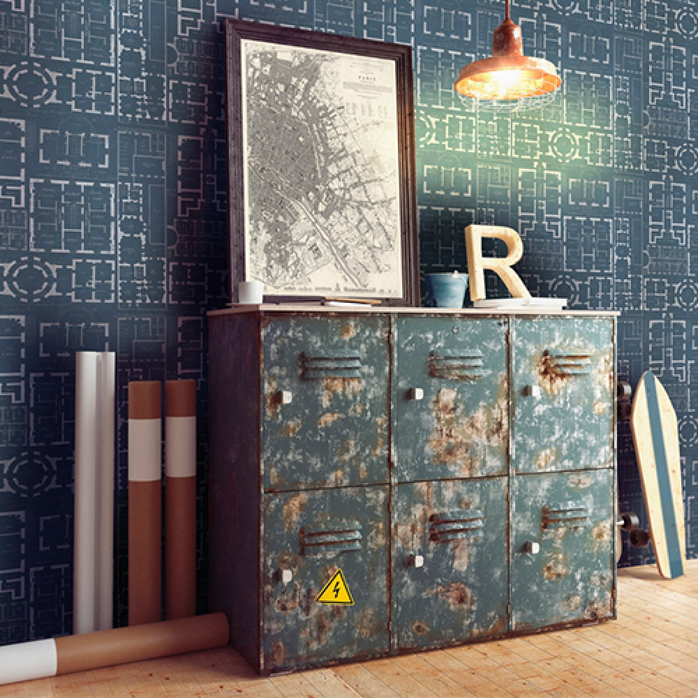 CHATEAU Bleu Wallpaper