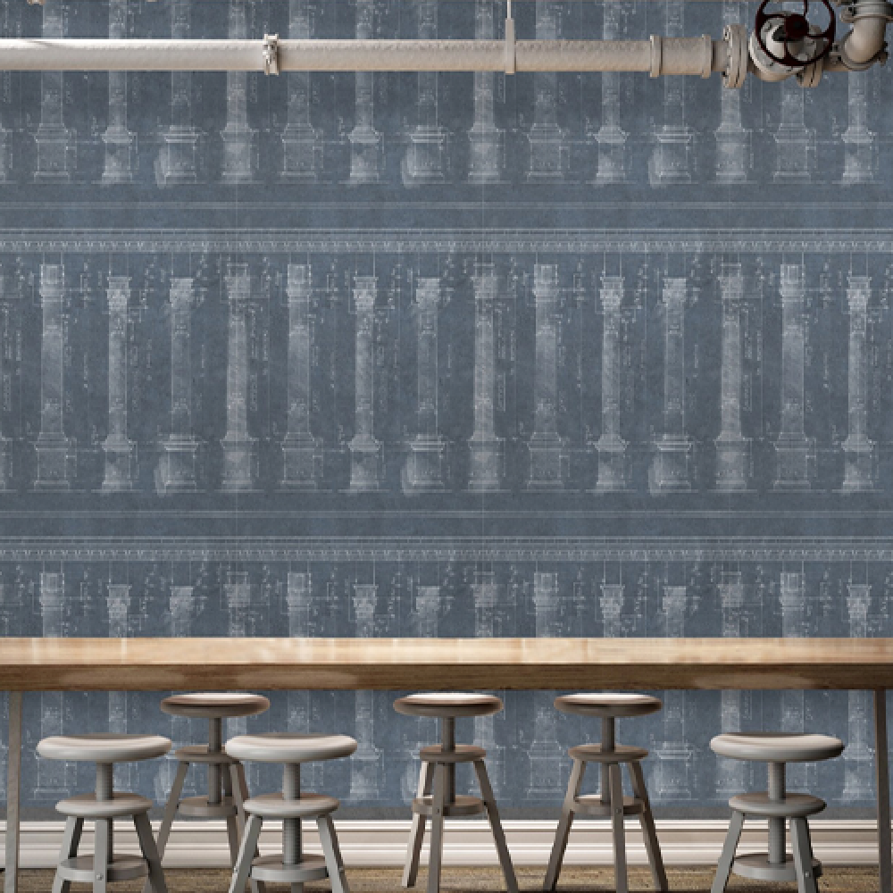 COLONNADE Blue Premium Wallpaper
