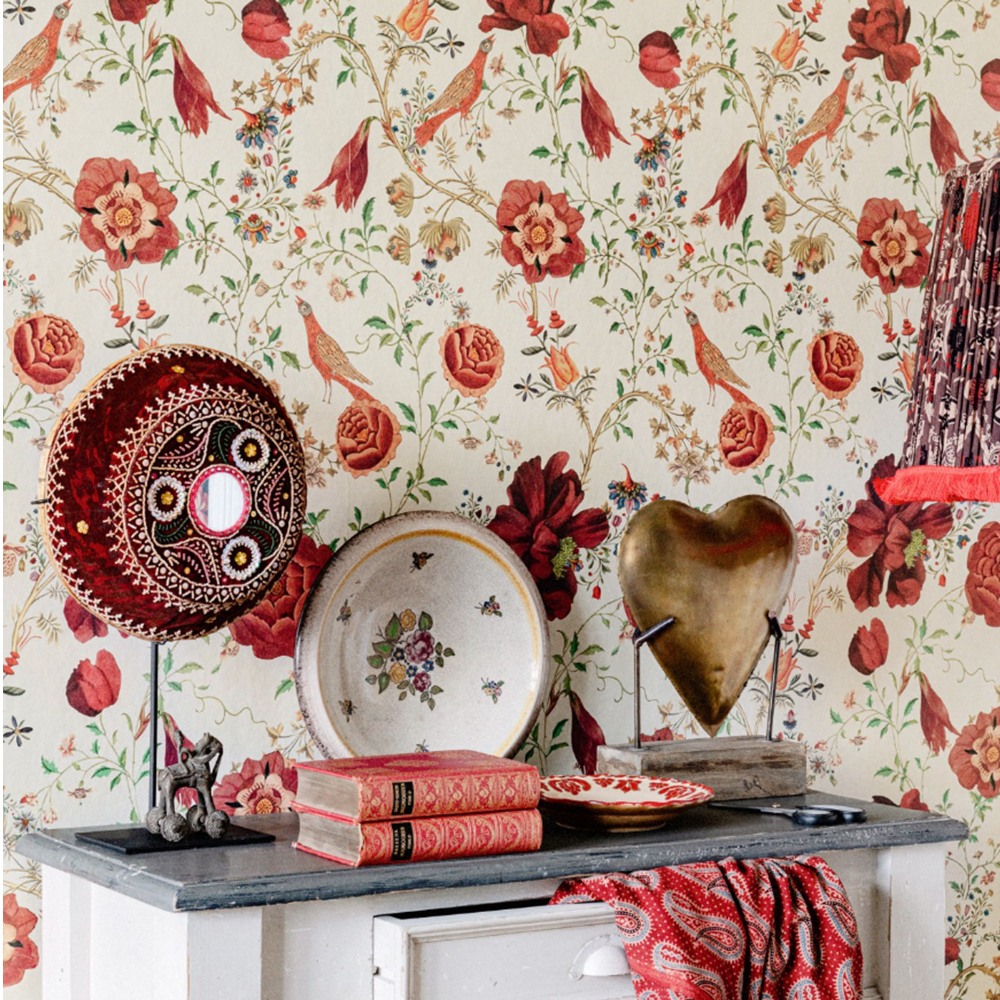 TRANSSILVANIAE FLORILEGIUM Taupe Wallpaper