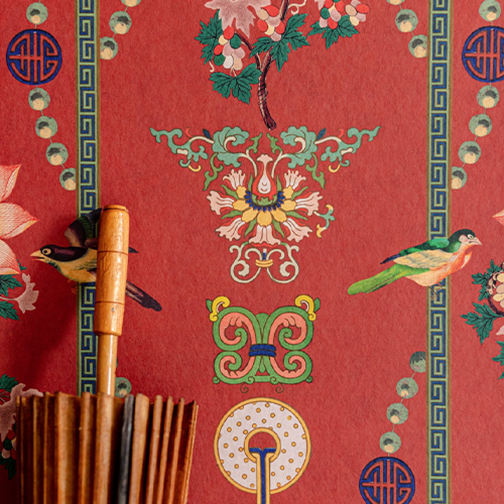 LIN YUAN Chinese Red Wallpaper