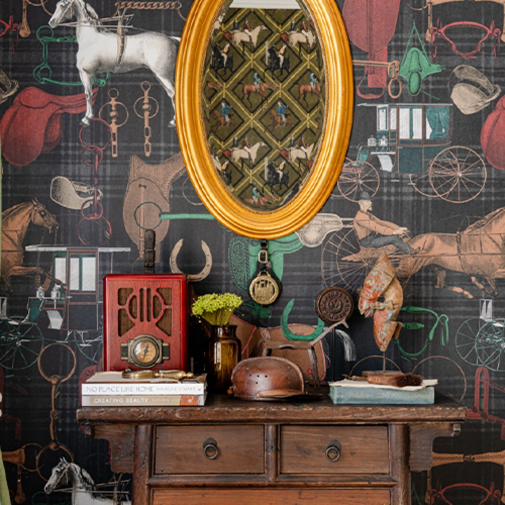 THE JOCKEY Multicoloured Wallpaper