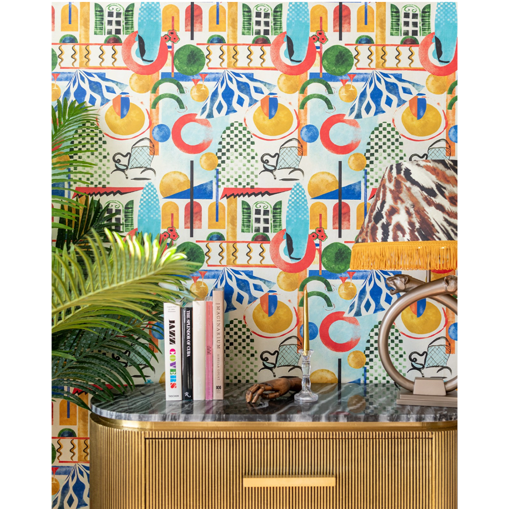 VERANDA Anthracite Wallpaper