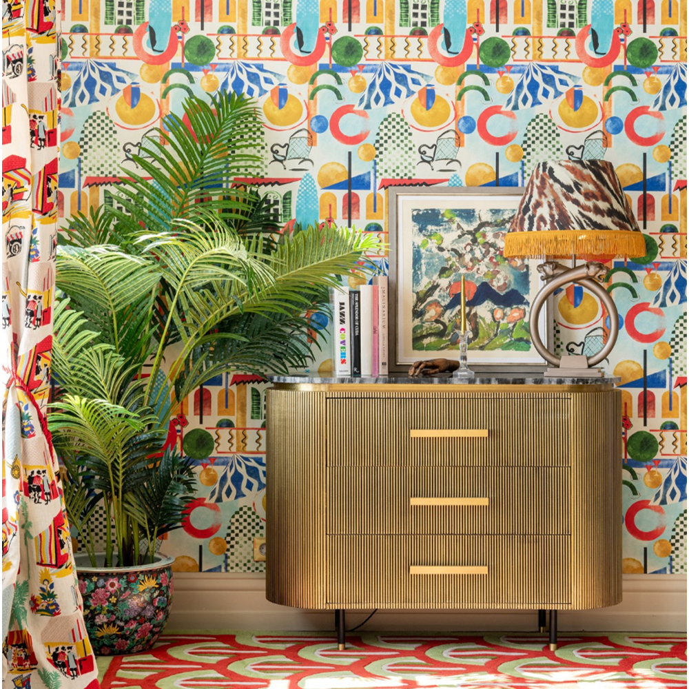 VERANDA Anthracite Wallpaper