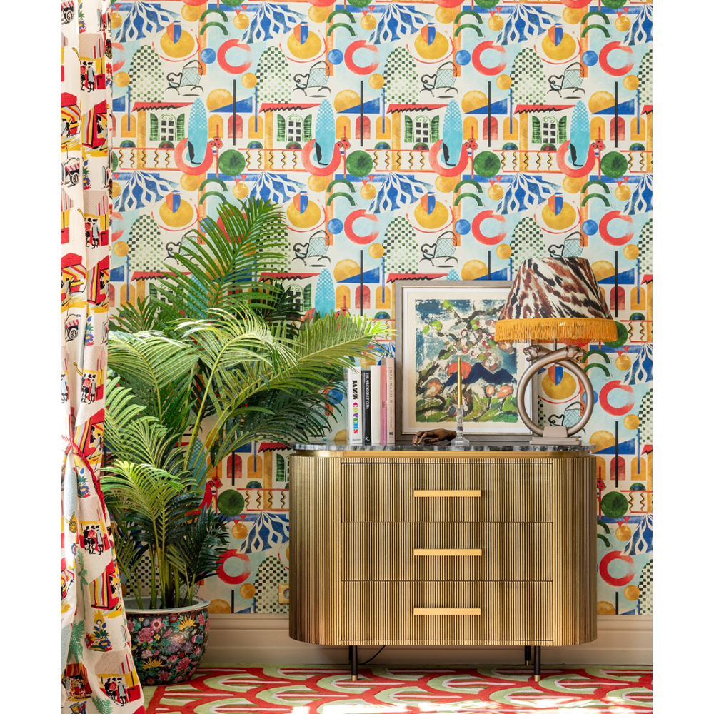 VERANDA Anthracite Wallpaper