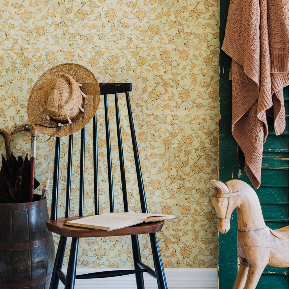 BACKYARD FLOWERING Ether Blue Wallpaper