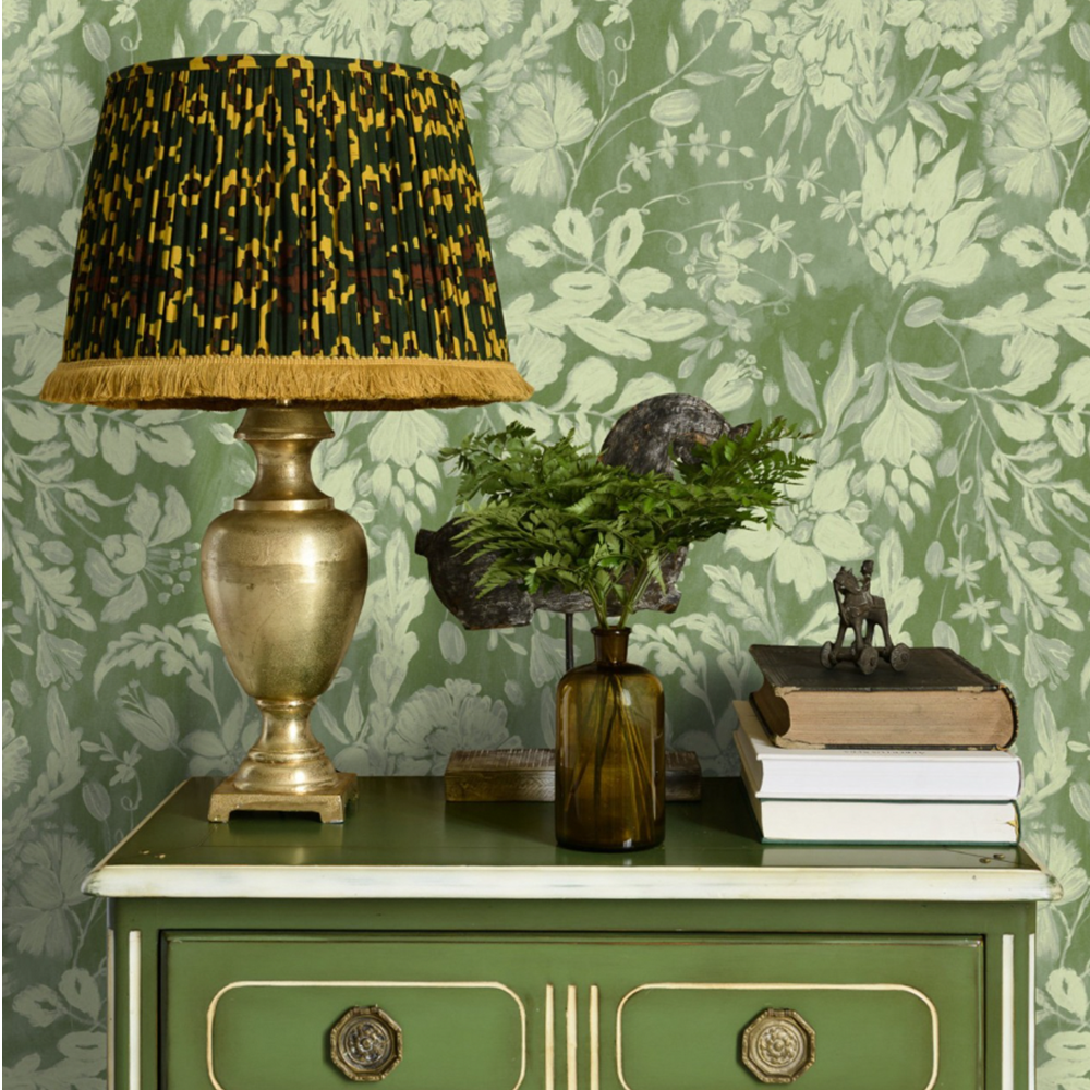 FLOWERY ORNAMENT Seedpearl Wallpaper